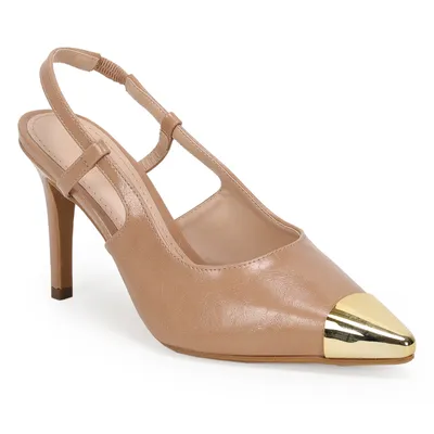 Slingback Biqueira Metal 9cm