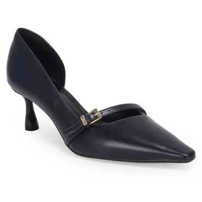 Scarpin Recortes Fivela Wj 7cm
